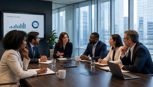 people in a meeting-represents enterprise